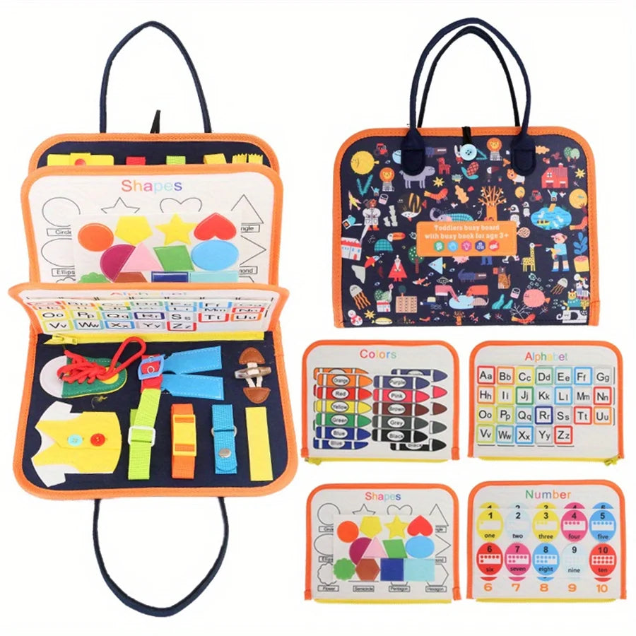 Montessori Travel Busy Board: Fine Motor