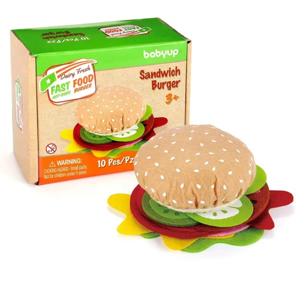 Felt Burger & Sandwich Play Food Set