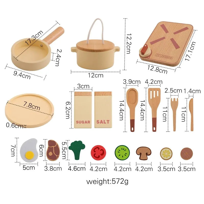 Wooden Afternoon Tea Play Set