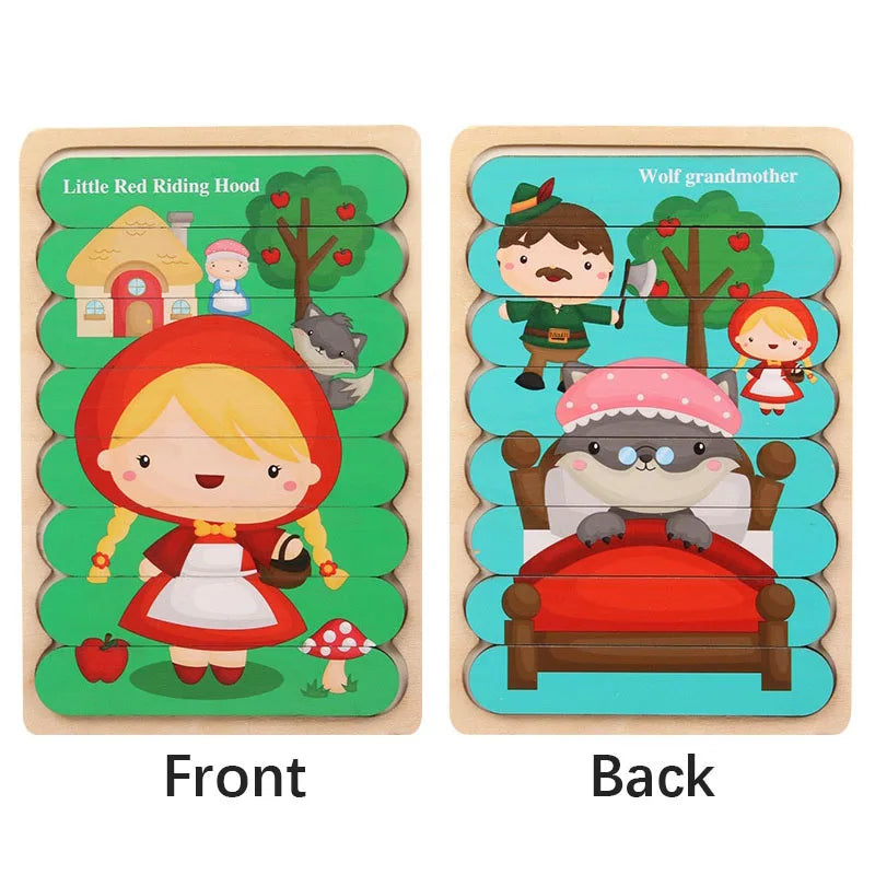 Montessori Wooden 3D Animal Puzzles