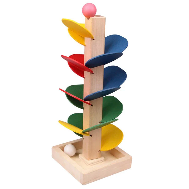 Wooden Marble Run Tree Blocks