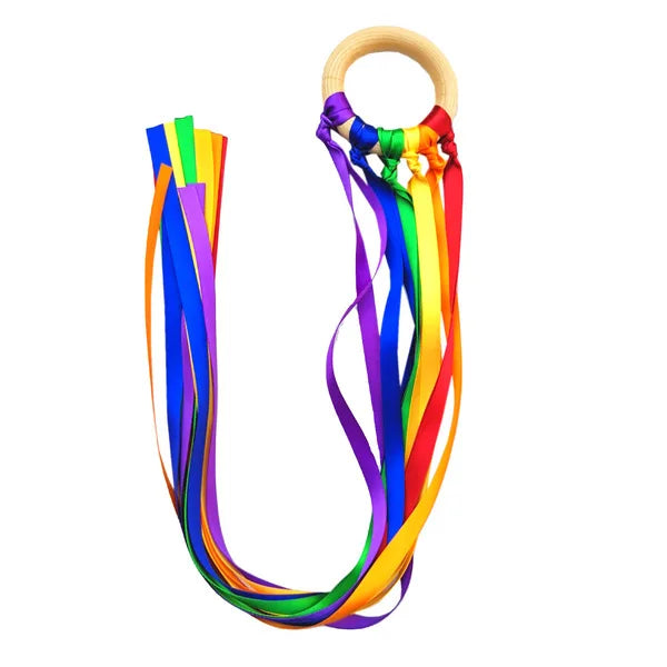 Montessori Baby Ribbon Ring Sensory Toy