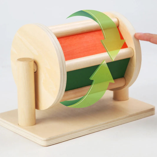 Montessori Wooden Spinning Drum