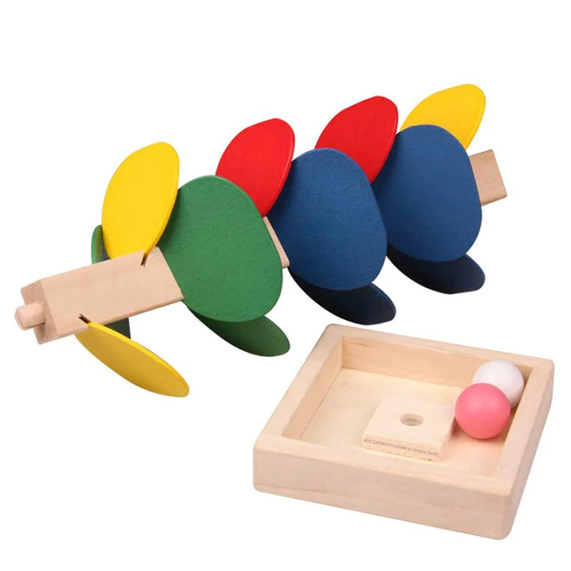 Wooden Marble Run Tree Blocks