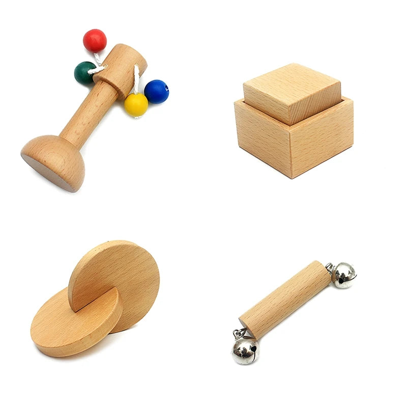 Montessori Wooden Grasping Rattle