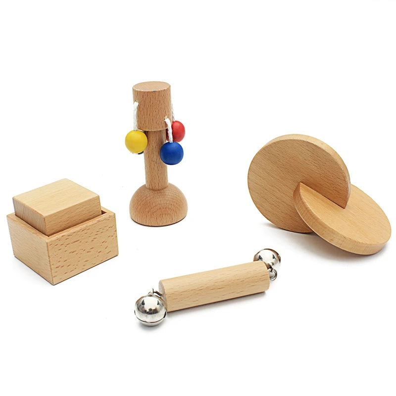 Montessori Wooden Grasping Rattle