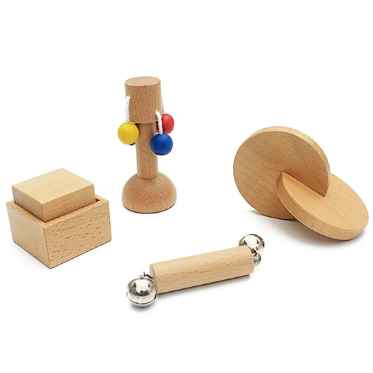 Montessori Wooden Grasping Rattle