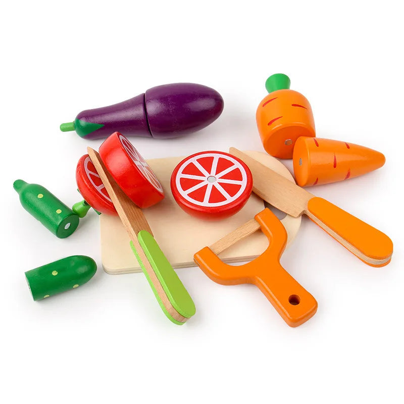 Wooden Kitchen Cutting Food Set