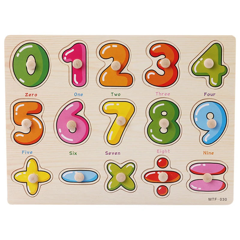 Montessori Wooden Hand-Grab Puzzles