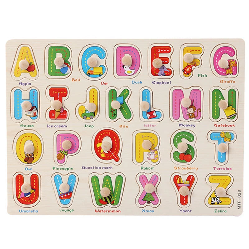 Montessori Wooden Hand-Grab Puzzles
