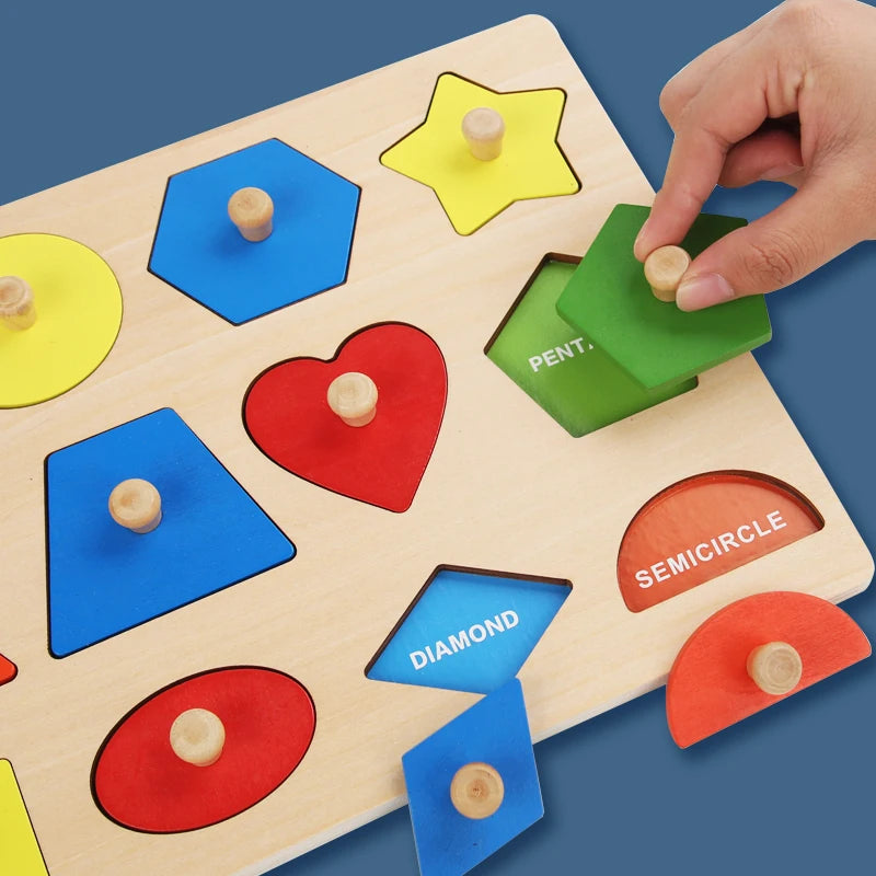 Montessori Wooden Shape & Colour Matching Board