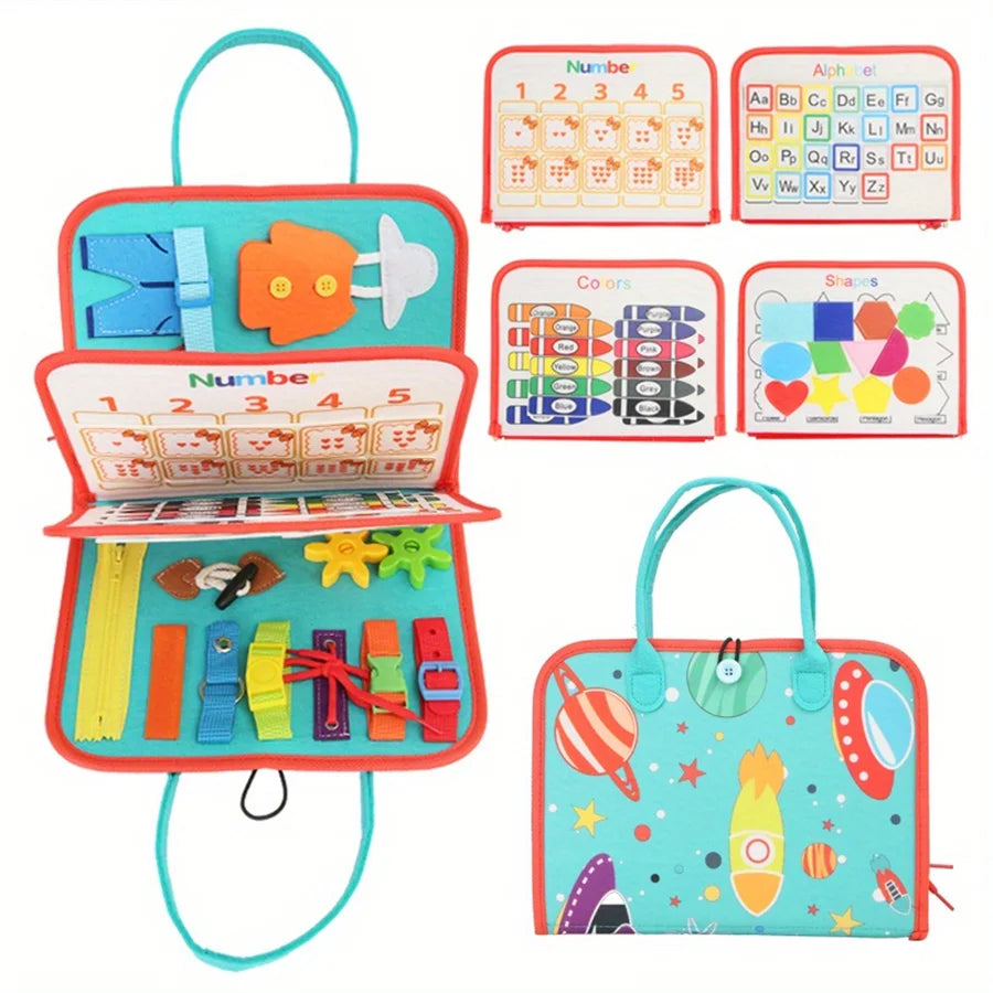 Montessori Travel Busy Board: Fine Motor