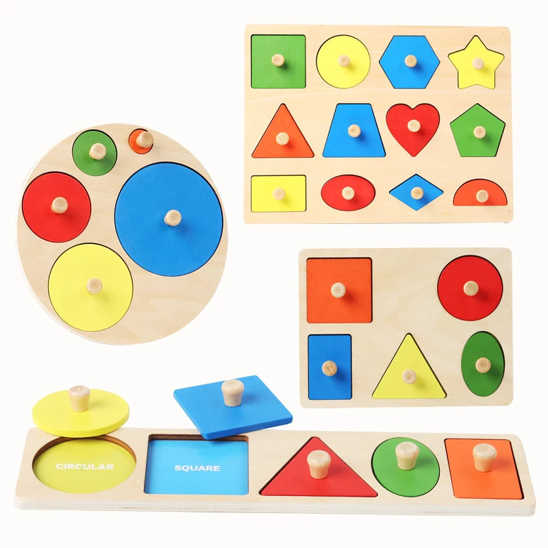 Montessori Wooden Shape & Colour Matching Board