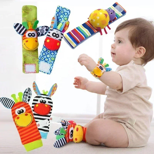 Baby Rattle Socks & Wrist Set