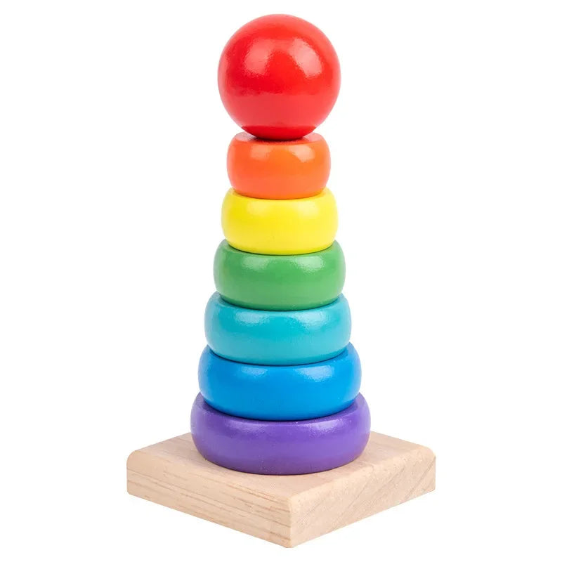 Montessori Wooden Rainbow Stacker