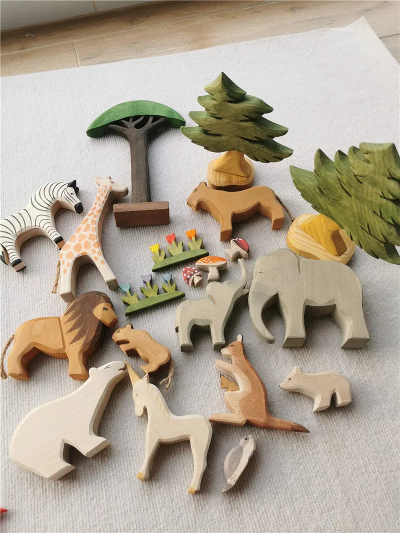 Wooden Animal Stacking Blocks