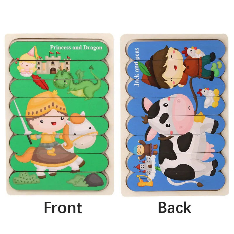 Montessori Wooden 3D Animal Puzzles