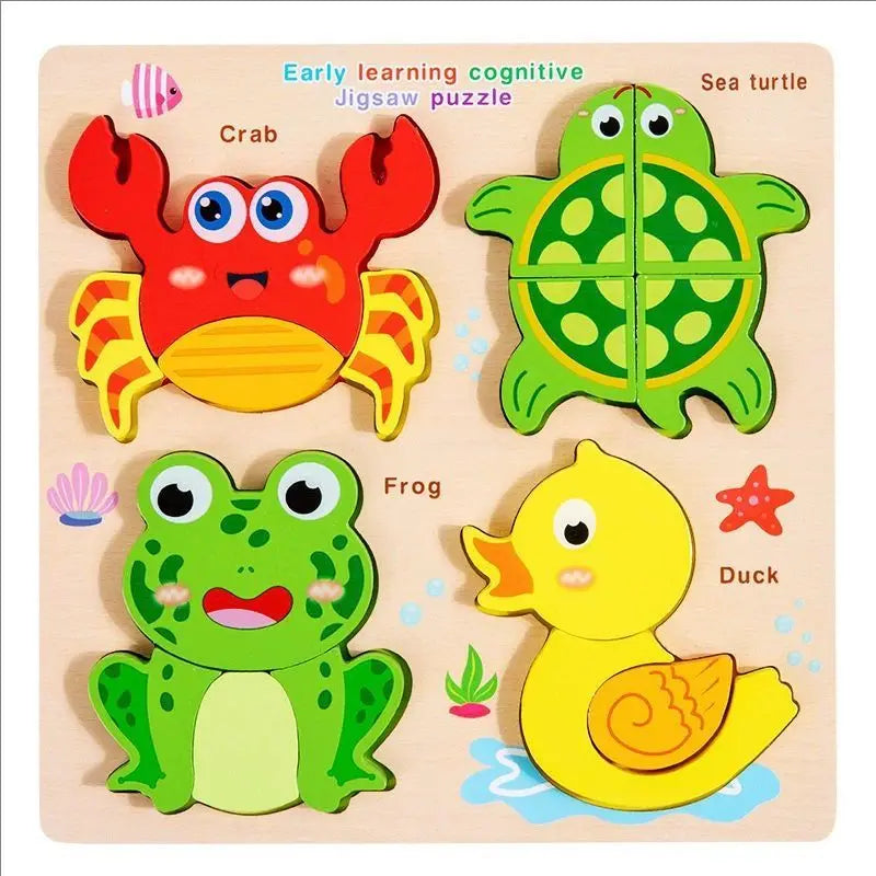 Montessori Wooden Shape-Matching Blocks