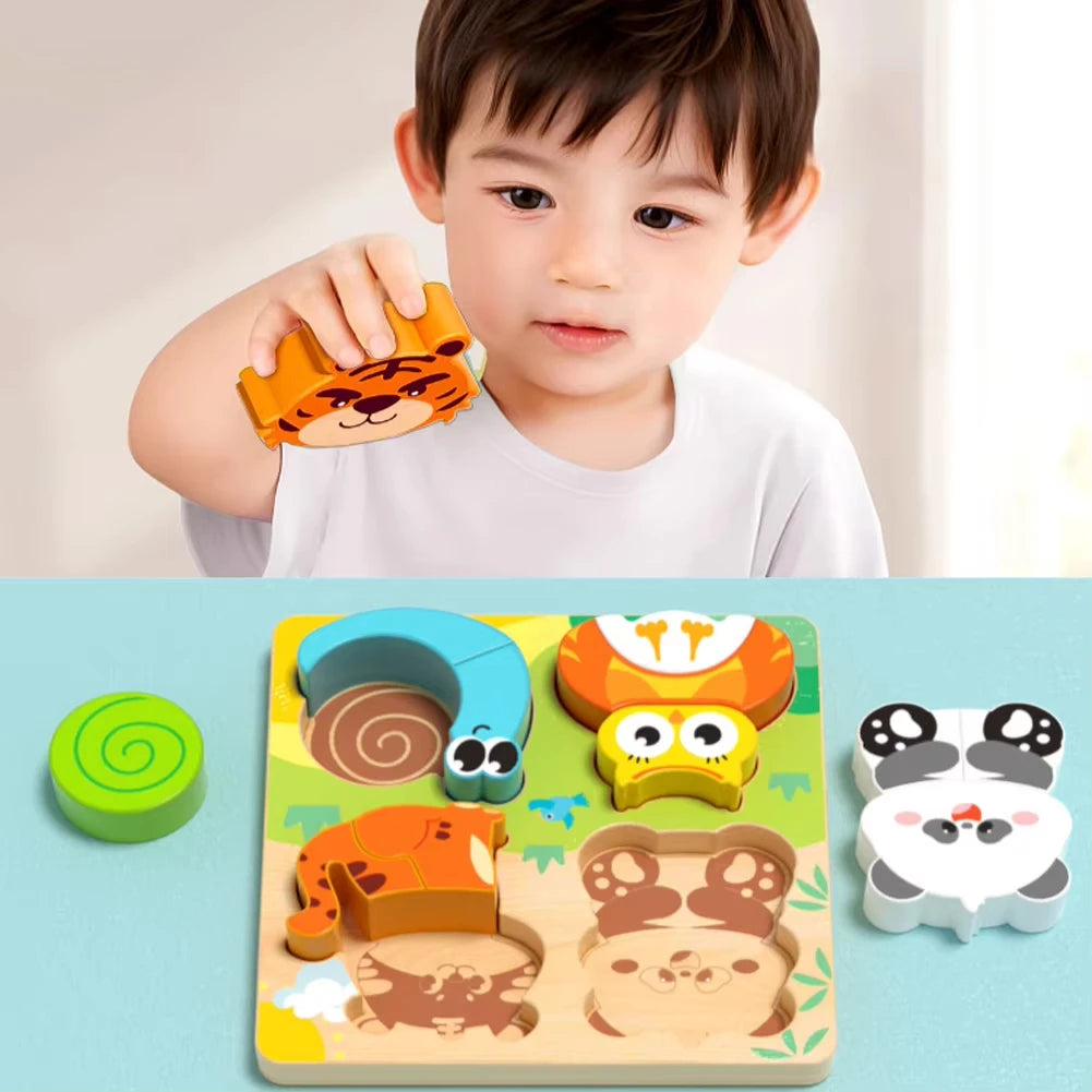 Montessori Wooden Shape-Matching Blocks