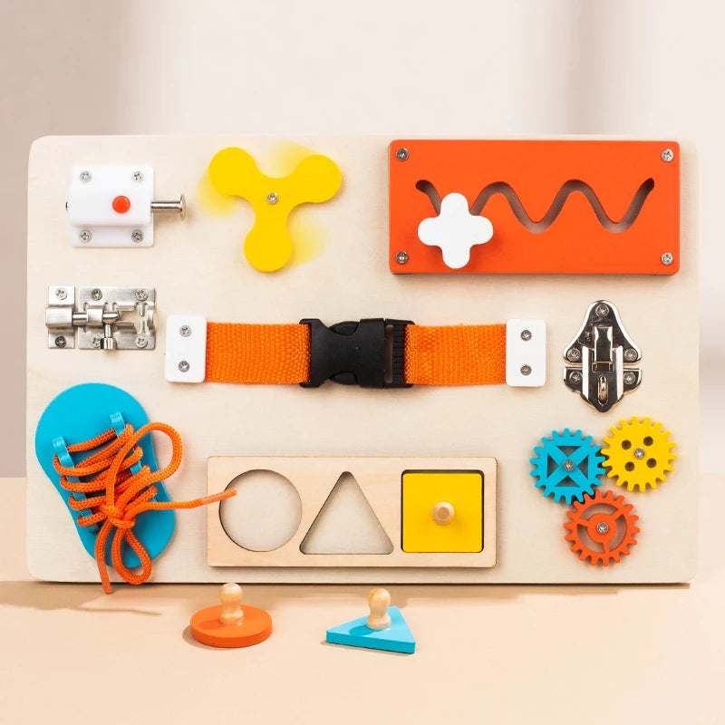 Montessori Wooden Steering Wheel Busy Board