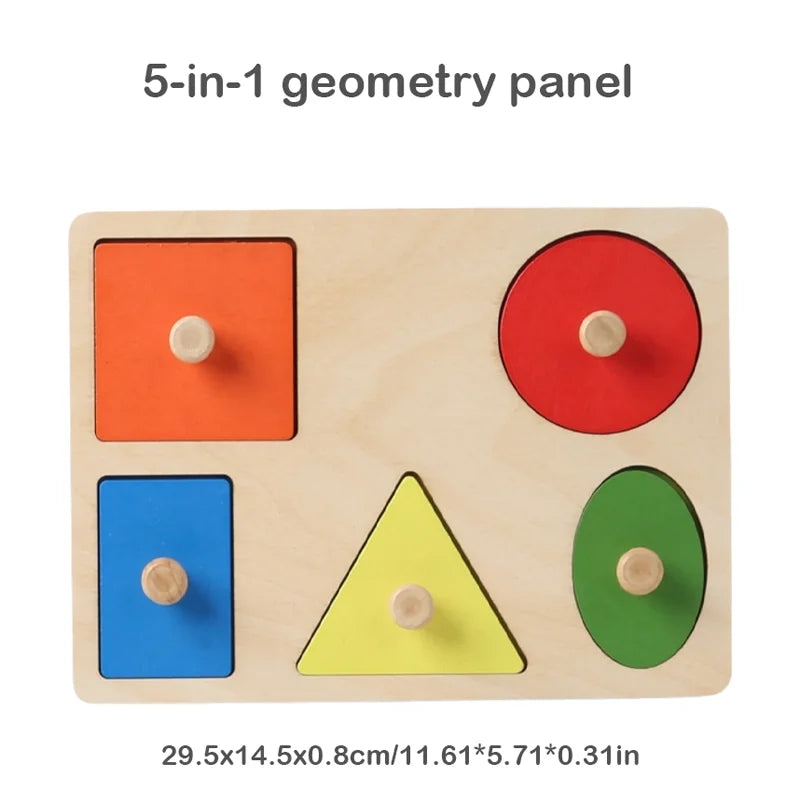 Montessori Wooden Shape & Colour Matching Board