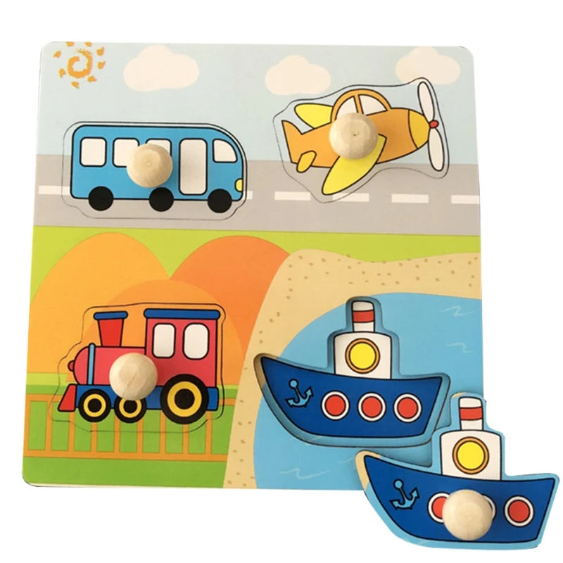 Montessori Wooden Hand-Grab Puzzles