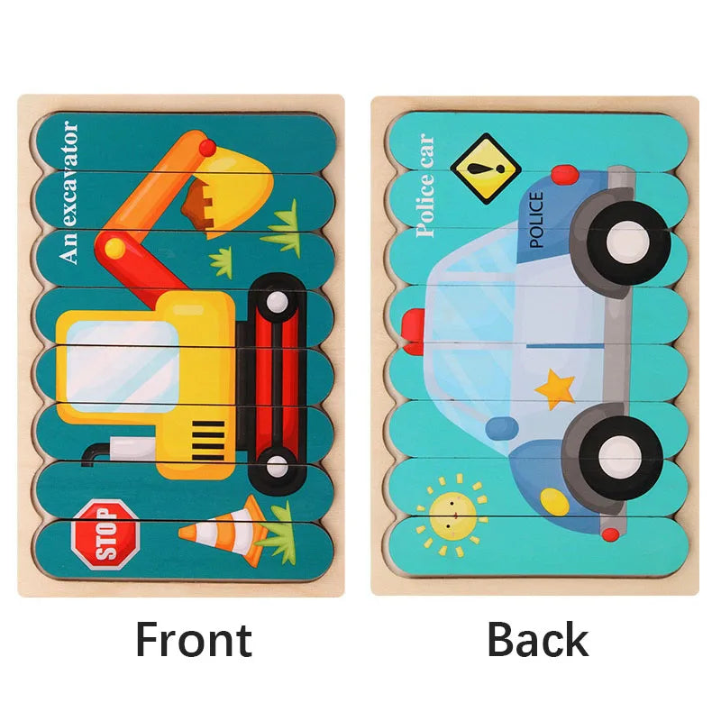 Montessori Wooden 3D Animal Puzzles
