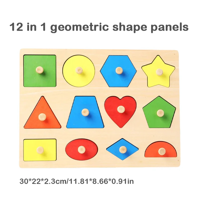 Montessori Wooden Shape & Colour Matching Board