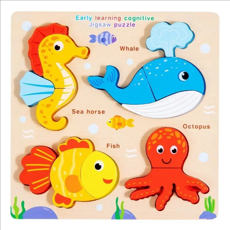 Montessori Wooden Shape-Matching Blocks