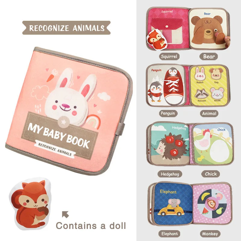 Montessori Animal Fabric Busy Book
