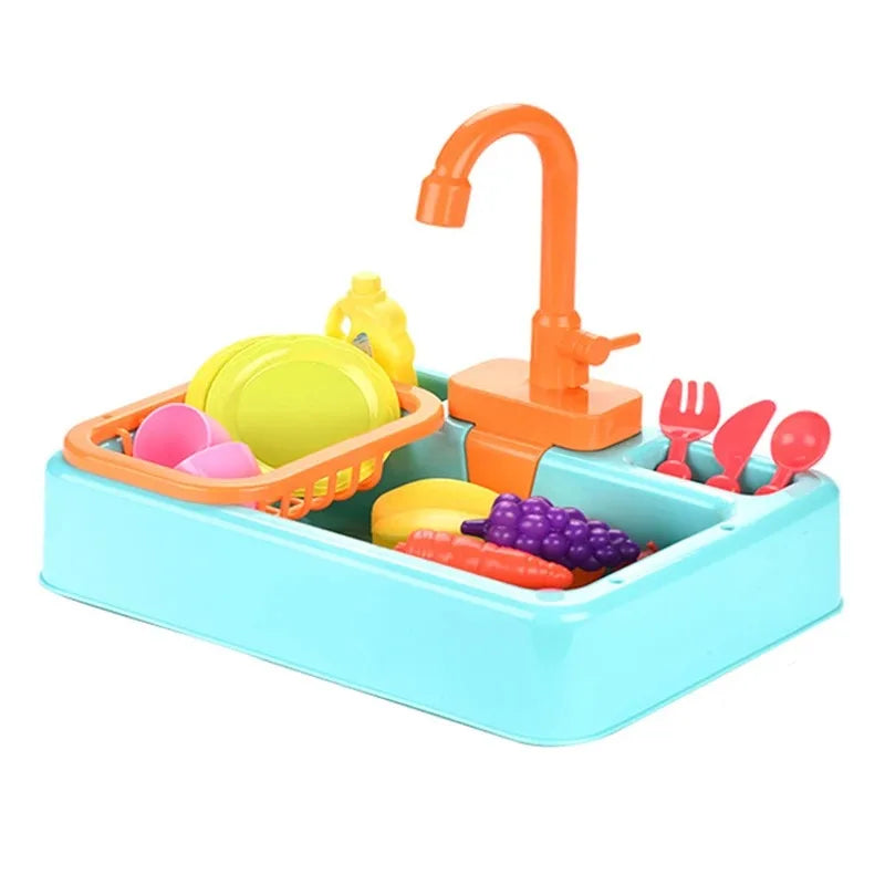 Kitchen Play Sink with Running Water