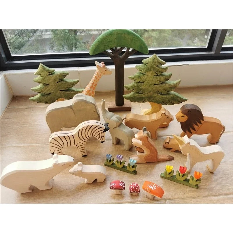 Wooden Animal Stacking Blocks