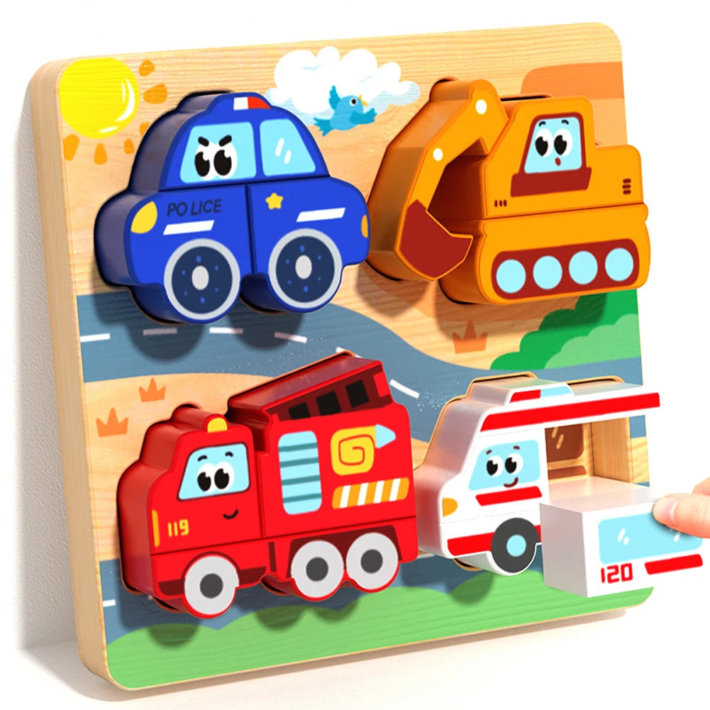 Montessori Wooden Shape-Matching Blocks