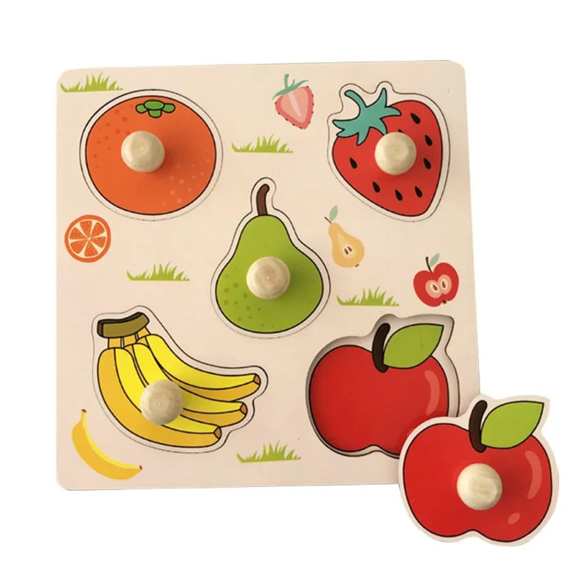 Montessori Wooden Hand-Grab Puzzles
