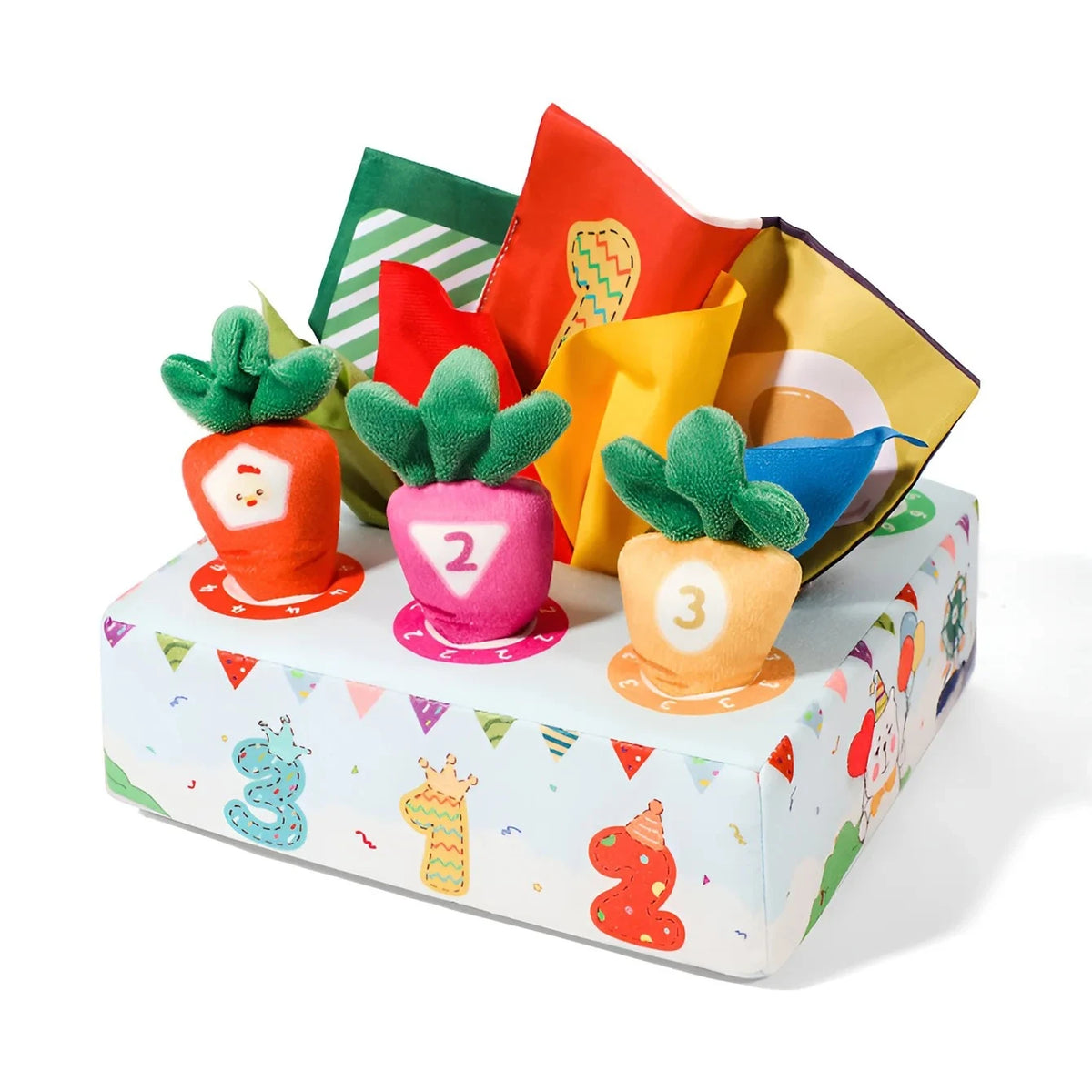 Baby Pull-Carrot Tissue Box Toy