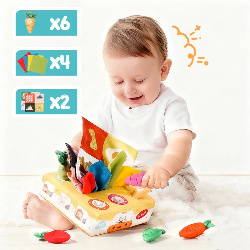 Baby Pull-Carrot Tissue Box Toy