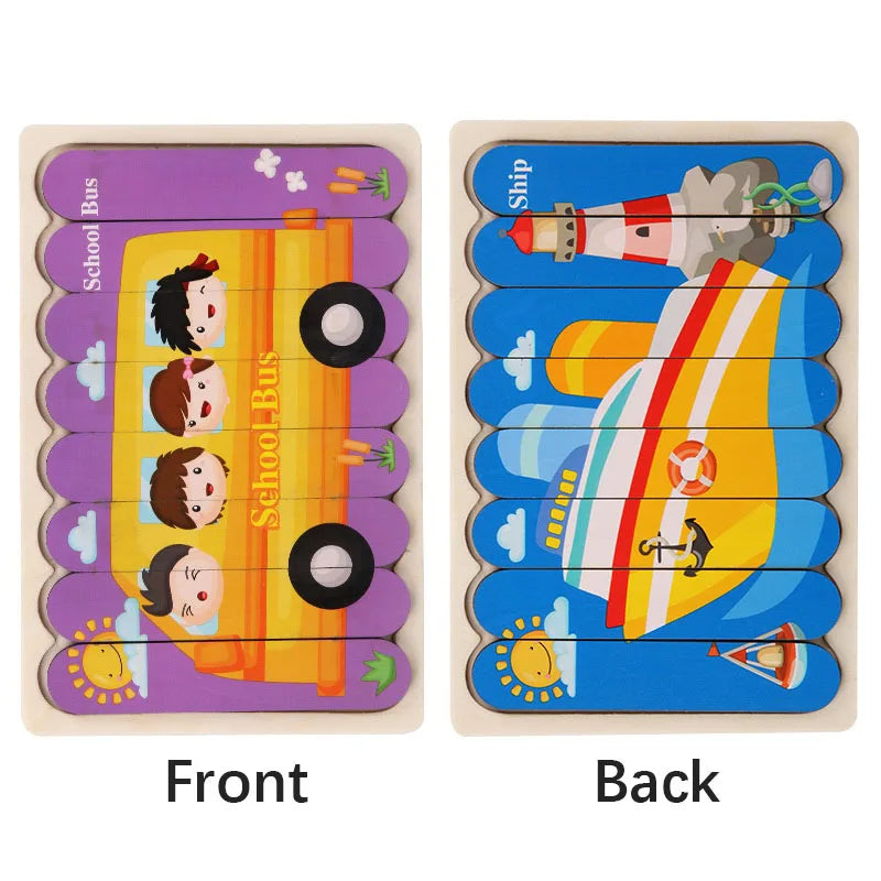 Montessori Wooden 3D Animal Puzzles