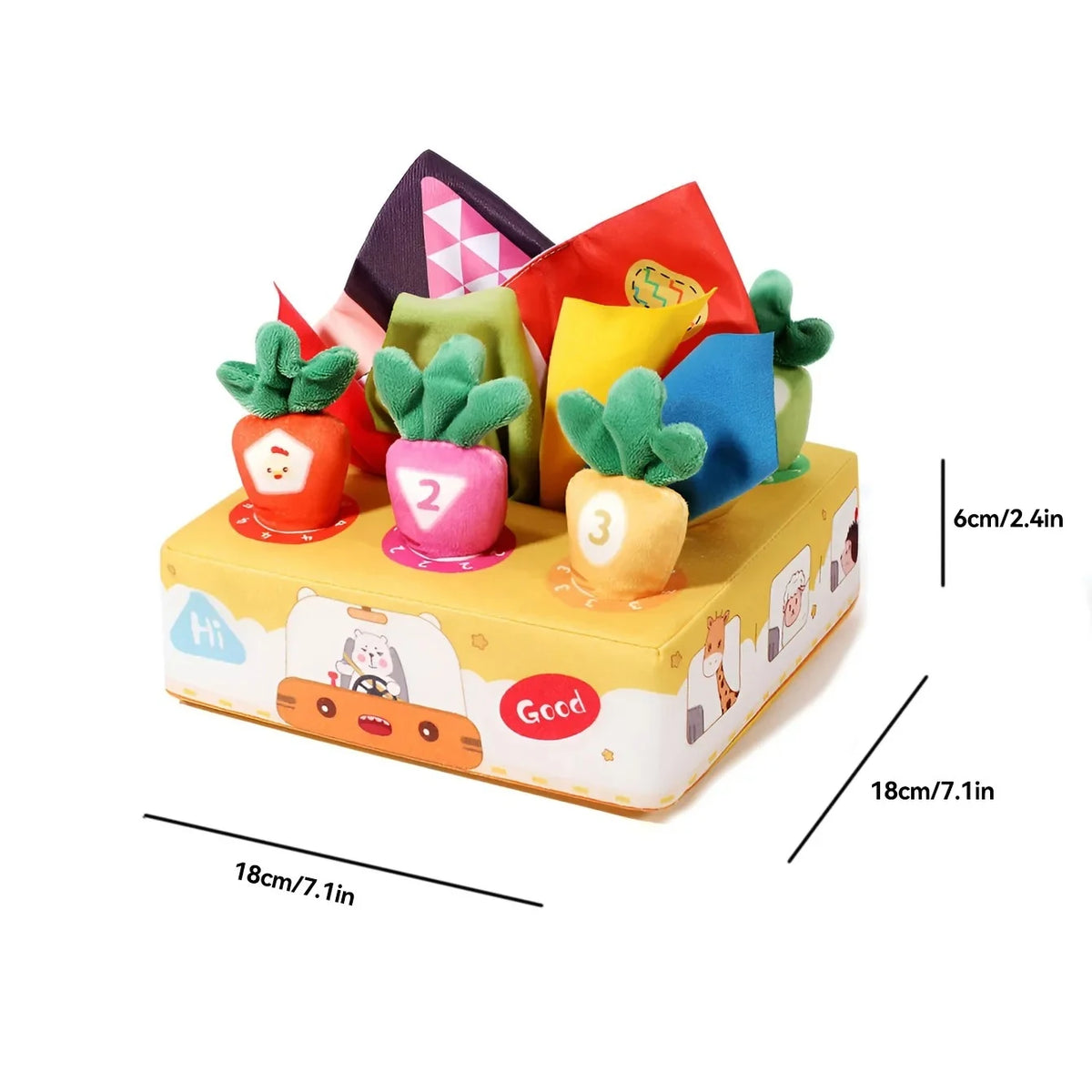 Baby Pull-Carrot Tissue Box Toy