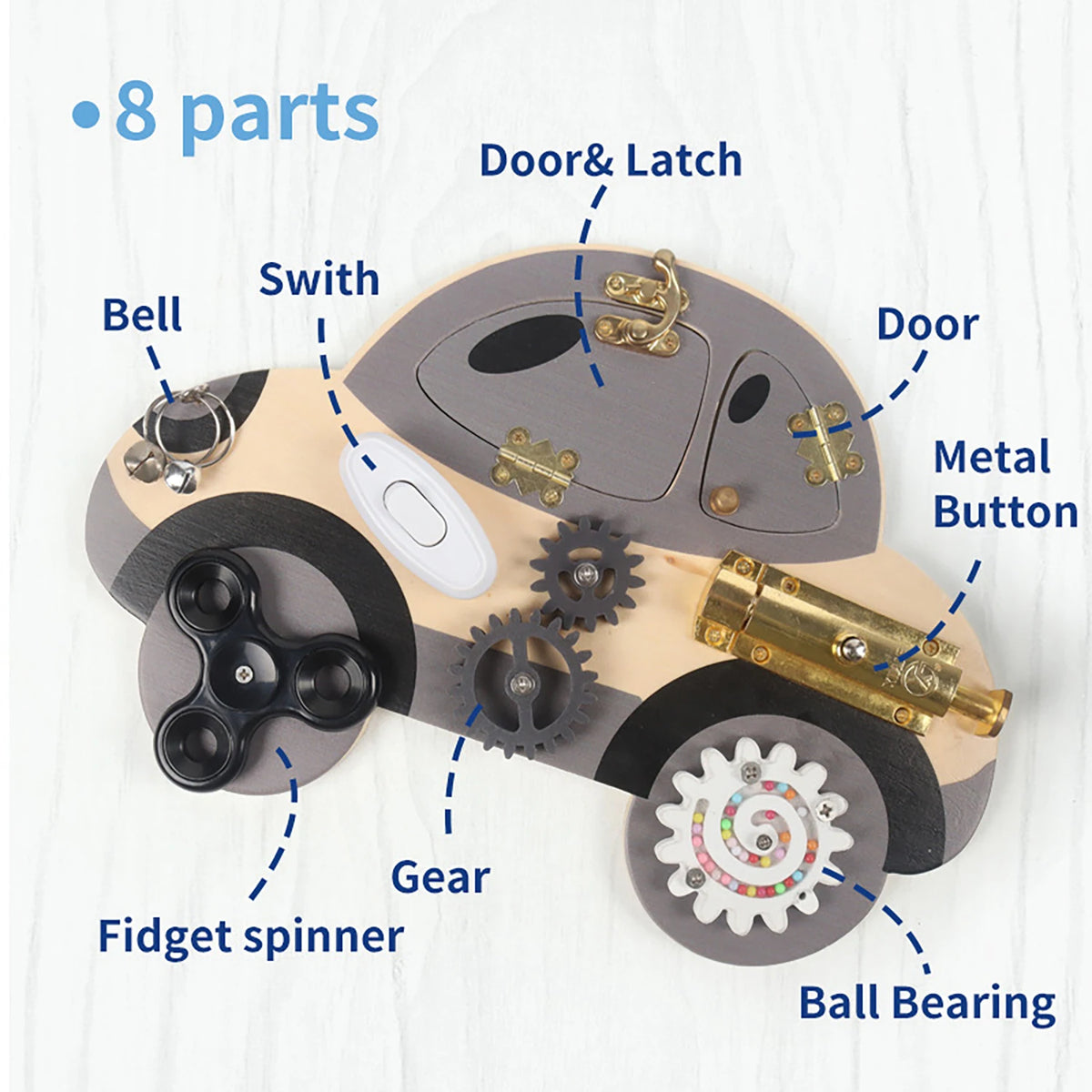 Montessori Wooden Steering Wheel Busy Board