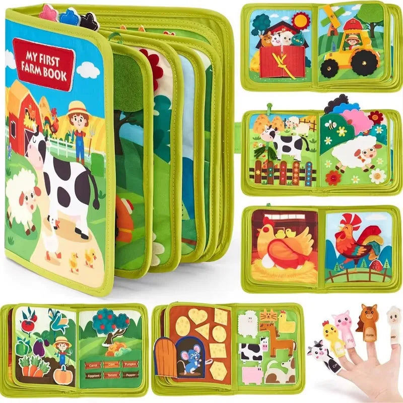 Montessori Farm Animal Felt Busy Book