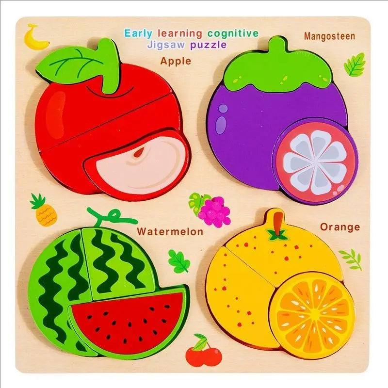 Montessori Wooden Shape-Matching Blocks
