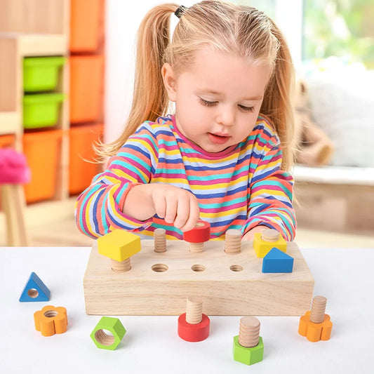 Montessori Nuts & Bolts Screw Board