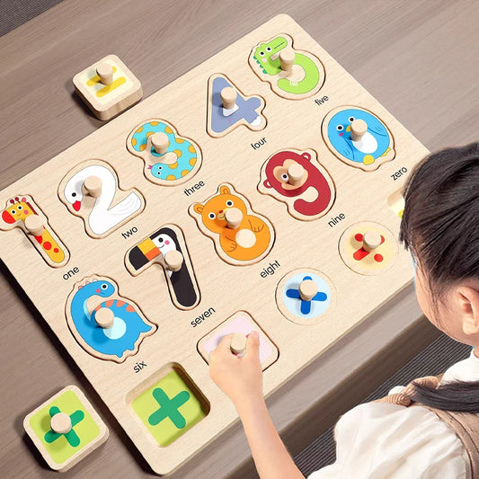 Montessori Wooden Hand-Grab Puzzles