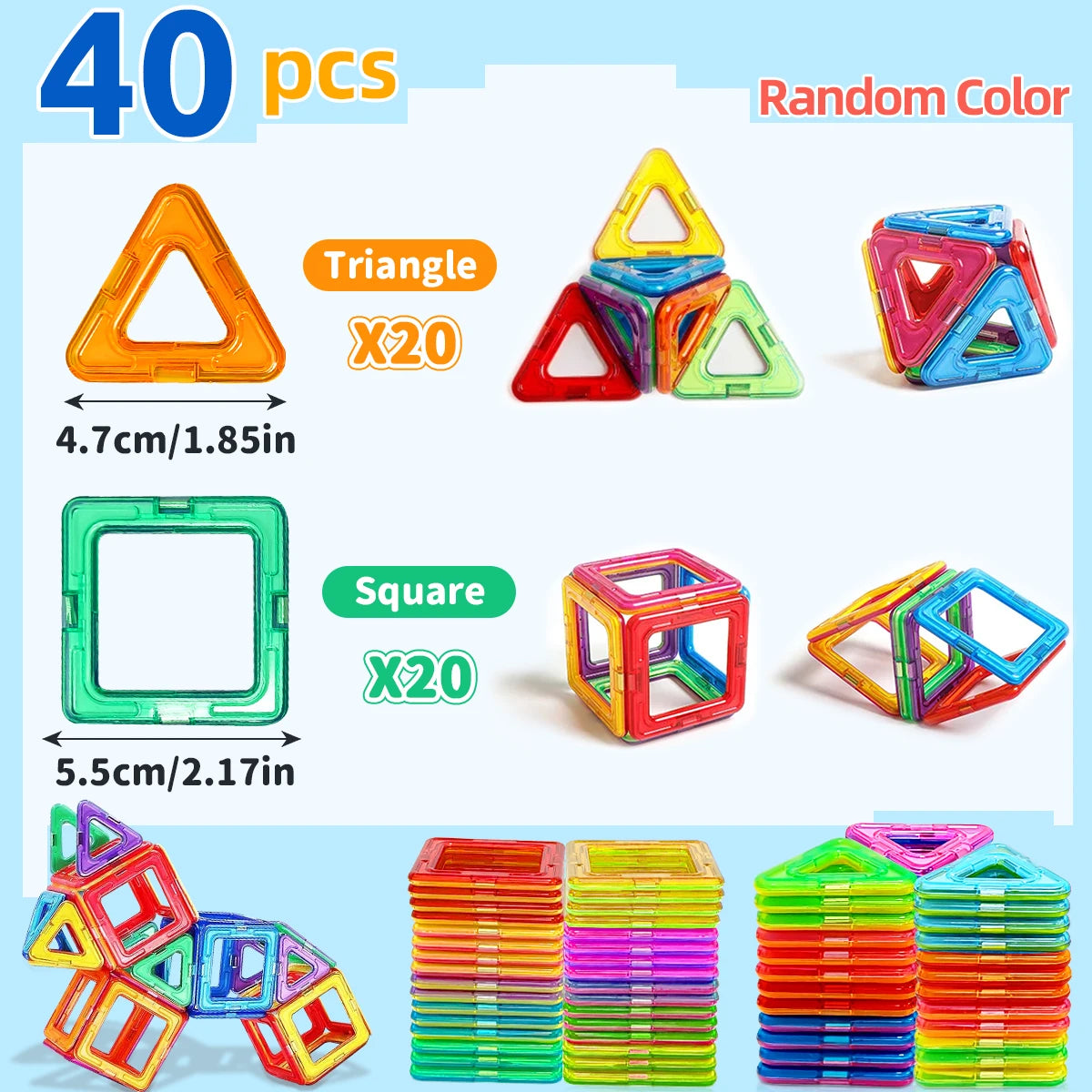 Magnetic Building Blocks Set