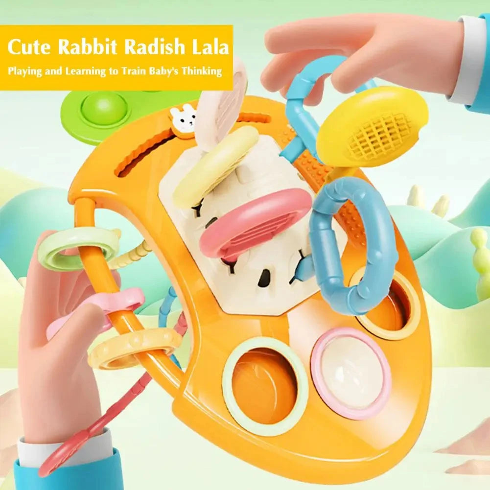 Montessori Pull-String Rabbit Teether