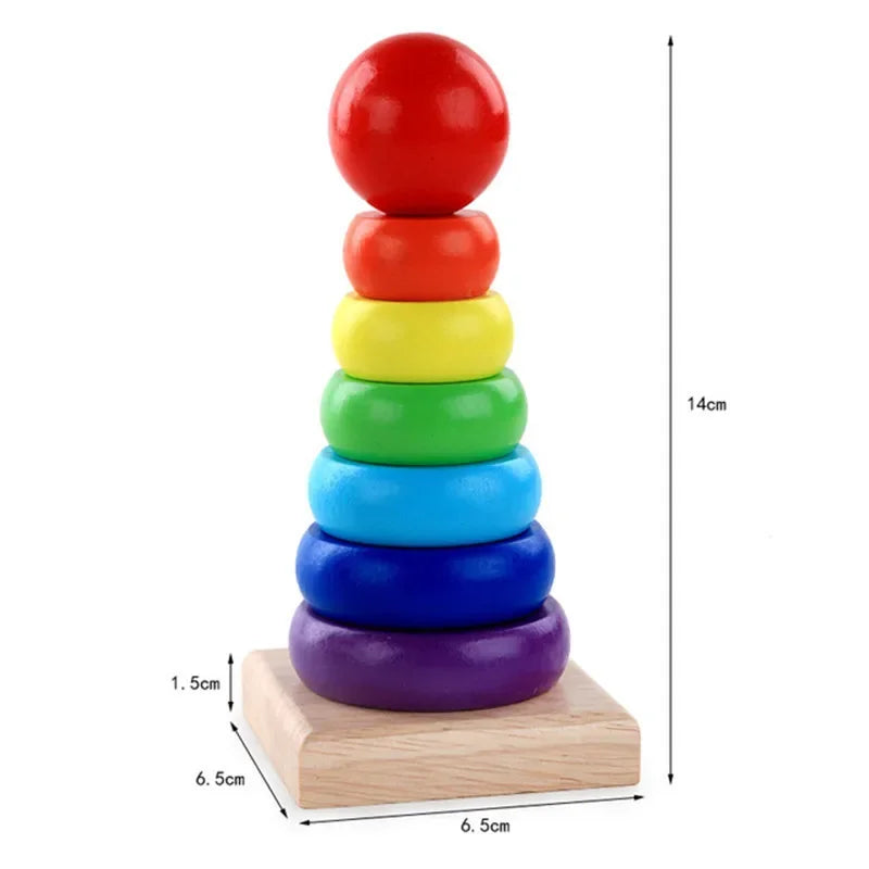 Montessori Wooden Rainbow Stacker