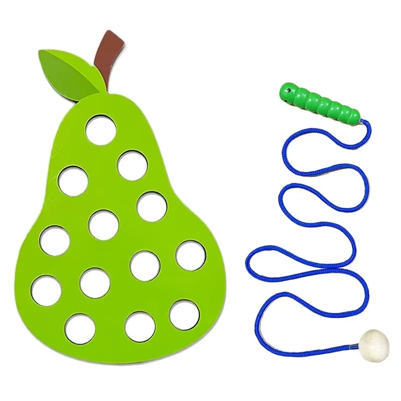 Wooden Fruit Threading & Lacing Toy