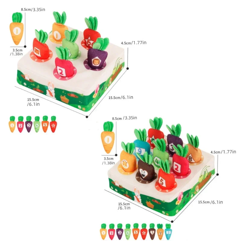 Montessori Carrot Harvest Matching Game