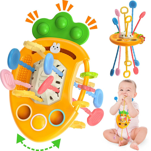 Montessori Pull-String Rabbit Teether