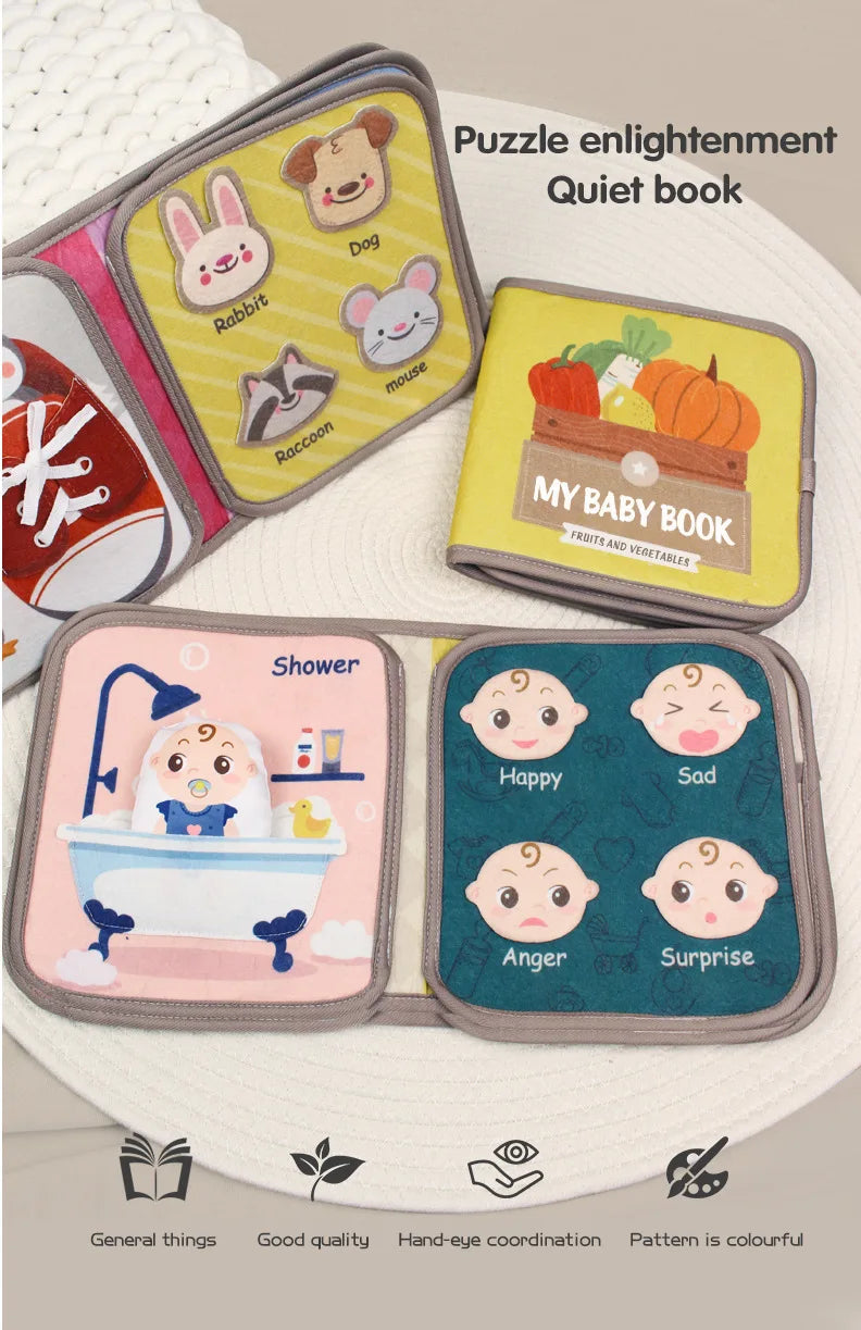 Montessori Animal Fabric Busy Book